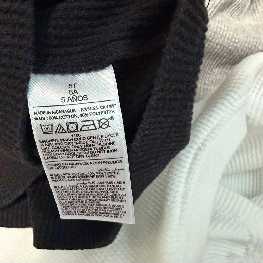 Old Navy Thermal Waffle Long Sleeve Shirt Set,‎ Size 5T